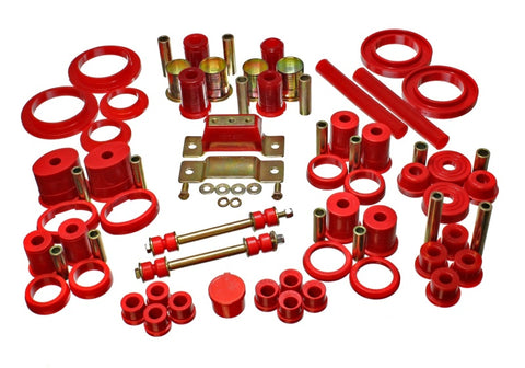 Energy Suspension 85-93 Ford Mustang Red Hyper-flex Master Bushing Set w/ V-8 - 4.18110R