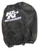 K&N Drycharger Round Tapered Air Filter Wrap - Black Open Top 7.5in Base ID / 4.5in Top ID / 6.5in H - RC-5107DK