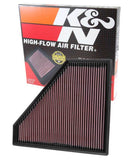K&N Replacement Panel Air Filter 12.313in OS L x 10.313in OS W x 1.188in H for 13-14 Cadillac ATS - 33-2496