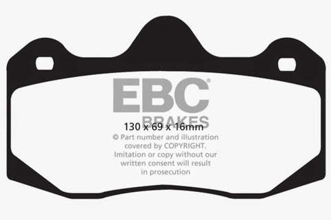 EBC 01-04 Aston Martin Vanquish 5.9 (AP Caliper) Yellowstuff Rear Brake Pads - DP4049R