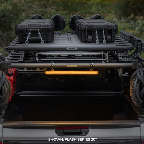 Go Rhino Xplor Flash Series Sgl Multi Function LED Light Bar (Track Mount) 30in. - Blk - 750003014CBS