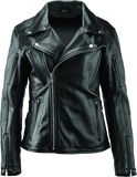 River Road Ironclad Classic Leather Jacket Black Womens - Small - 094376