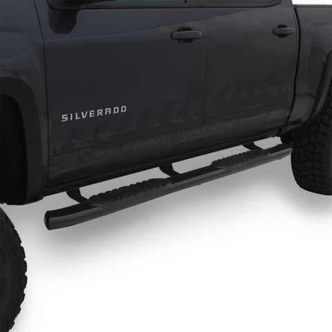 Lund 2019 Chevrolet Silverado 1500 Crew Cab 5in Oval Curved Steel Nerf Bars - Black - 23810563