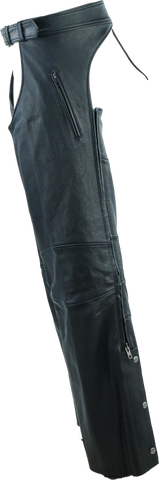 River Road Longhaul Leather Chaps Black - Large - 094440