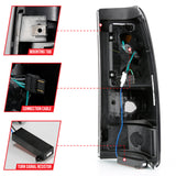 ANZO 1999-2002 Chevy Silverado 1500 LED Taillights Plank Style Black w/Smoke Lens - 311331