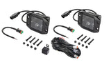 Hella Universal Black Magic 3.2in L.E.D. Cube Kit - Flood Beam (Flush Mount) - 358176831