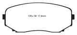 EBC 11-14 Ford Edge 2.0 Turbo Redstuff Front Brake Pads - DP31794C