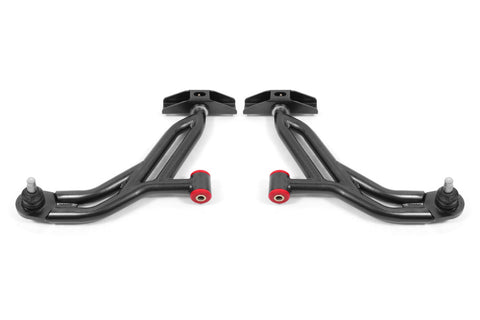 BMR Suspension 05-14 Ford Mustang Lower A-Arms - Black Hammertone - Non-Adjustable - AA750H