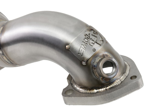 aFe 09-13 MINI Cooper S (R56) L4 1.6L (t) Twisted Steel Down Pipe 2-1/2in 304 Stainless Steel w/ Cat - 48-36318-1HC