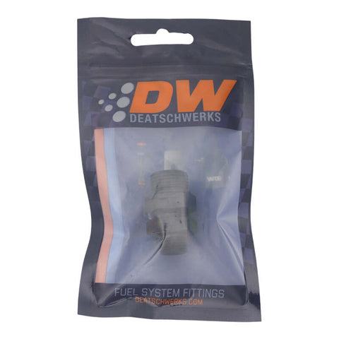 DeatschWerks 6AN ORB Male to 8AN ORB Male Swivel Adapter - Anodized Matte Black - 6-02-0424-B