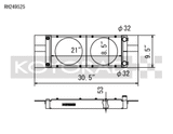Koyo Honda Universal Pocket Radiator - RH249525