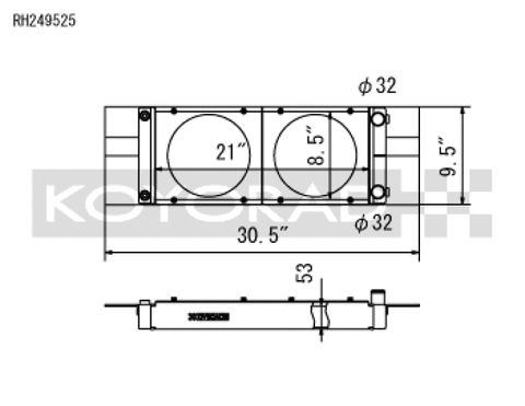 Koyo Honda Universal Pocket Radiator - RH249525