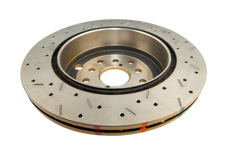 DBA 08-10 STi/2017 BRZ w/Perf. Pkg. Dual-Drilled Rear Drilled & Slotted 4000 Series Rotor - 42656XS-10