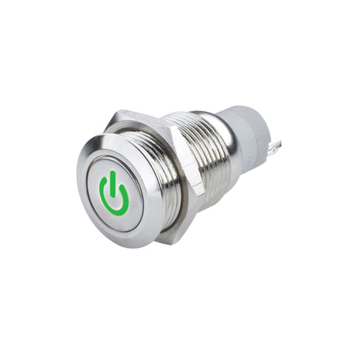 Oracle Power Symbol On/Off Flush Mount LED Switch - Green - 2057-004