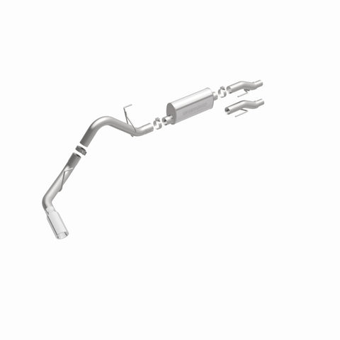MagnaFlow 11 Ford F-150 3.7L/5.0L/6.2L SS Catback Exhaust Single Rear Side Exit w/ 4in SS Tips - 15000