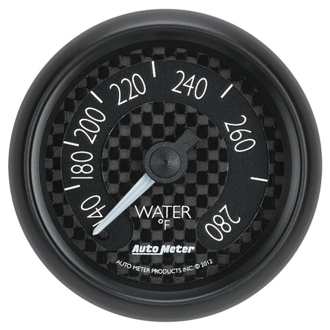 Autometer GT Series 52mm Mechanical 140-280 Deg F Water Temperature Gauge - 8031