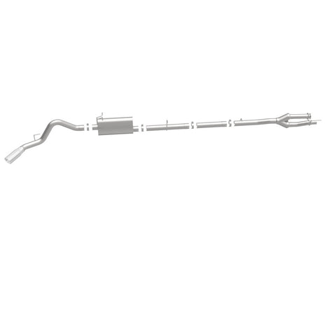 MagnaFlow Sys C/B 11-15 Ford Super Duty F250 6.2L EC CC, SS 3.5in Single Rear Pass Side Ext 5in Tip - 19174