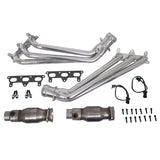 BBK 10-11 Camaro V6 Long Tube Exhaust Headers With Converters - 1-5/8 Silver Ceramic - 40410