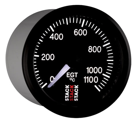 Autometer Stack 52mm 0-1100 Deg C Pro Stepper Motor Exhaust Gas Temp Gauge - Black - ST3313