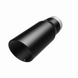 MagnaFlow Tip Stainless Black Coated Single Wall Round Single Outlet 5in Dia 3.5in Inlet 14.5in L - 35237