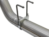 aFe Large Bore-HD 5in DPF Back 409 SS Exhaust System w/Black Tip 2017 Ford Diesel Trucks V8 6.7L(td) - 49-43090-B