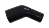 Vibrant 3.50in ID x 4in ID Gloss Black Silicone 45 Degree Transition Elbow - 19773