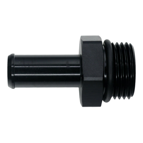 DeatschWerks 10AN ORB Male to 1/2in Male Barb Fitting - Anodized Matte Black - 6-02-0515-B