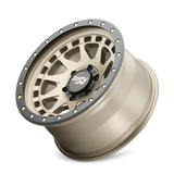 Dirty Life 9311 Enigma Pro 17x9/5x127 BP/-38mm Offset/71.5mm Hub Satin Gold Wheel - Beadlock - 9311-7973MGD38