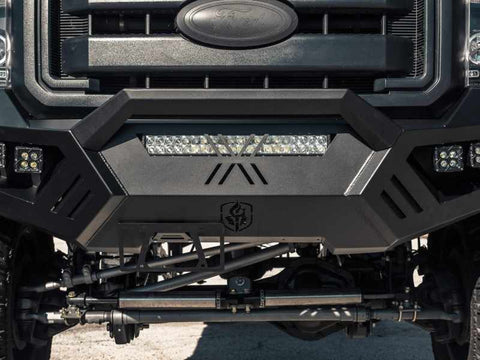 Road Armor 11-16 Ford F-250 SPARTAN Front Bumper Bolt-On Pre-Runner Guard - Tex Blk - 6112XFPRB