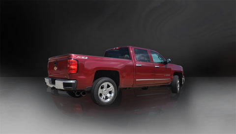 Corsa 14 GM Sierra/Silverado 1500 Crew/Dbl / Short/Std. Bed 6.2L V8 Black Sport Single Side CB Exht - 14866BLK