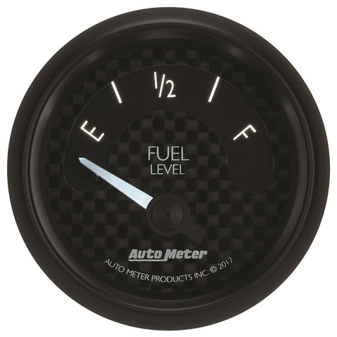 Autometer GT Series 52mm Short Sweep Electronic 240-33 ohms Fuel Level (For use w/ 3262) - 8016