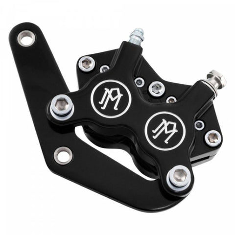 Performance Machine Front Narrow 4 Piston Classic Caliper/Bracket - Contrast Cut - 1219-0017-BM