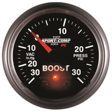 Autometer Sport-Comp II 52mm 30 IN HG / 30 PSI Electronic Boost/Vacuum Gauge - 3677