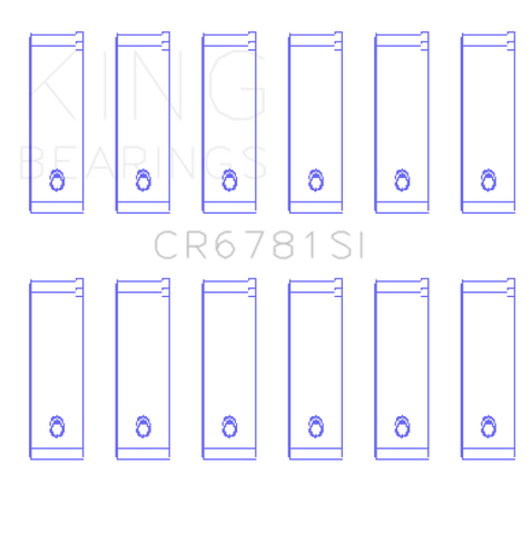 King Engine Bearings Chrysler 2.7L (Od+.002in) (Size +0.75mm) Connecting Rod Bearing Set - CR6781SI0.75