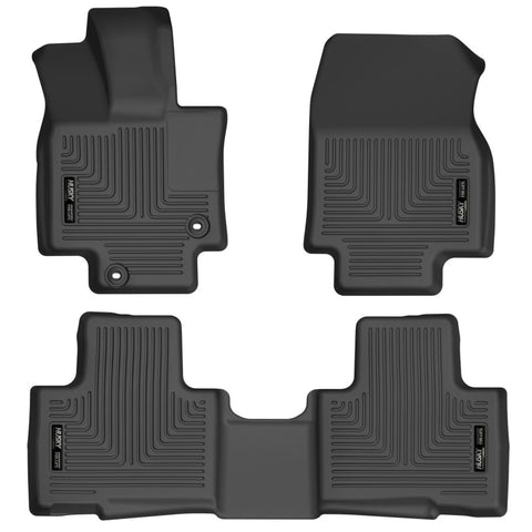 Husky Liners 20-21 Highlander All / 21 Highlander XSE Weatherbeater Front & 2nd Seat Liners - Black - 95791
