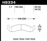 Hawk LTS Street Brake Pads - HB334Y.736