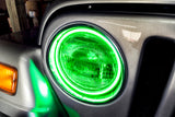 Oracle 97-06 Jeep Wrangler TJ Surface Mount LED Headlight Halo Kit - Green - 3947-004