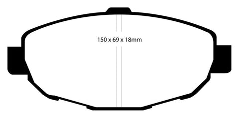 EBC 99-01 Lexus SC300 3.0 Redstuff Front Brake Pads - DP31007C