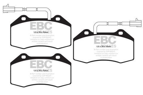EBC 14+ Alfa Romeo 4C 1.75 Turbo Yellowstuff Front Brake Pads - DP42021/2R