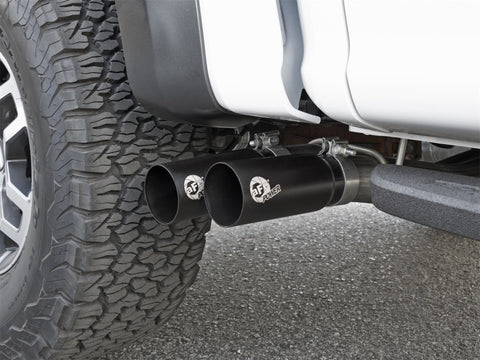 aFe POWER Rebel Series 3in 409 SS Cat Back Exhaust w/ Black Tips 17 Ford F-150 Raptor V6-3.5L - 49-43091-B