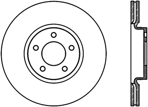 StopTech 2007-2013 Mazda 3 2.3L Cryo Drilled Left Front Brake Rotor - 128.45078CL