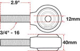 SPC Performance XAXIS Rod End Ball Joint - 15753