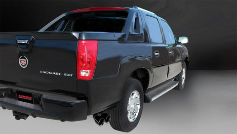 Corsa 02-06 Cadillac Escalade 6.0L V8 3in Cat-Back Single Side w Twin 4in Black Pro-Series Tips - 14222BLK
