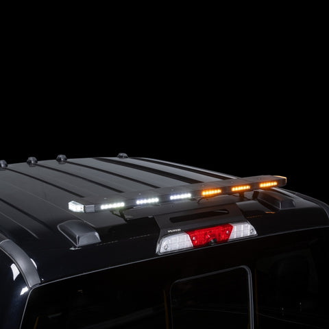 Putco 36In Universal 36In Tri Color Hornet Light (Amber/Blue/White) - LED Stealth Rooftop Strobe Bar - 950236