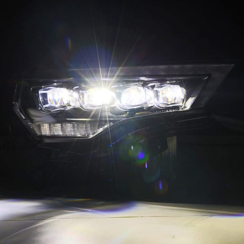 AlphaRex 14-22 Toyota 4Runner (2021 Req. Conv) NOVA LED Proj HL Blk w/Actv Light & Seq. Sig + SB DRL - 880808