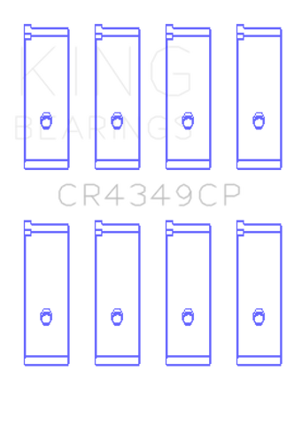 King Engine Bearings Toyota Scion XA/XB 1NZFE (Size 0.25) Tri-Metal Copper Lead Rod Bearing Set - CR4349CP0.25
