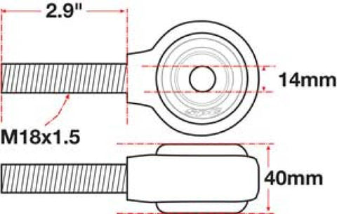 SPC Performance XAXIS Rod End Ball Joint - 15787