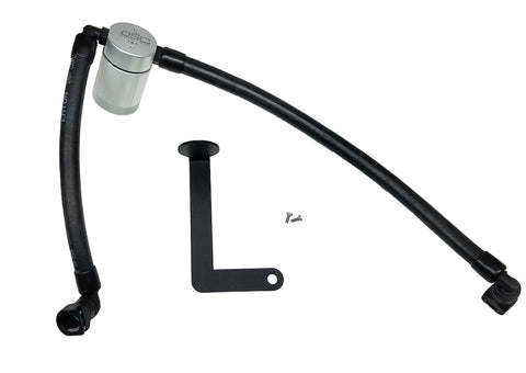 J&L 10-19 Ford Flex EcoBoost V6 Passenger Side Oil Separator 3.0 - Clear Anodized - 3035P-C