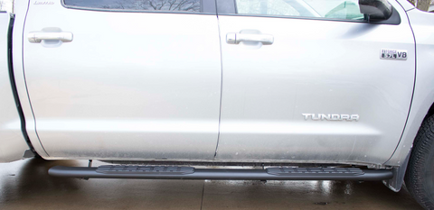 Fishbone Offroad 07-21 Toyota Tundra Double Cab Oval Side Steps - Black Textured - FB21386
