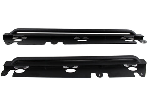 Fishbone Offroad 07-18 Jeep Wrangler JK 4 Door Rubicon Steel Rock Slider - Black Textured Powdercoat - FB23011